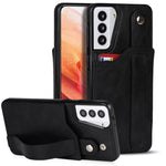 Crazy Horse Texture TPU antiurto + custodia in pelle PU con slot per schede e supporto per cinturino da polso, For Samsung Galaxy S21 5G, For Samsung Galaxy S21+ 5G, For Samsung Galaxy S21 Ultra 5G