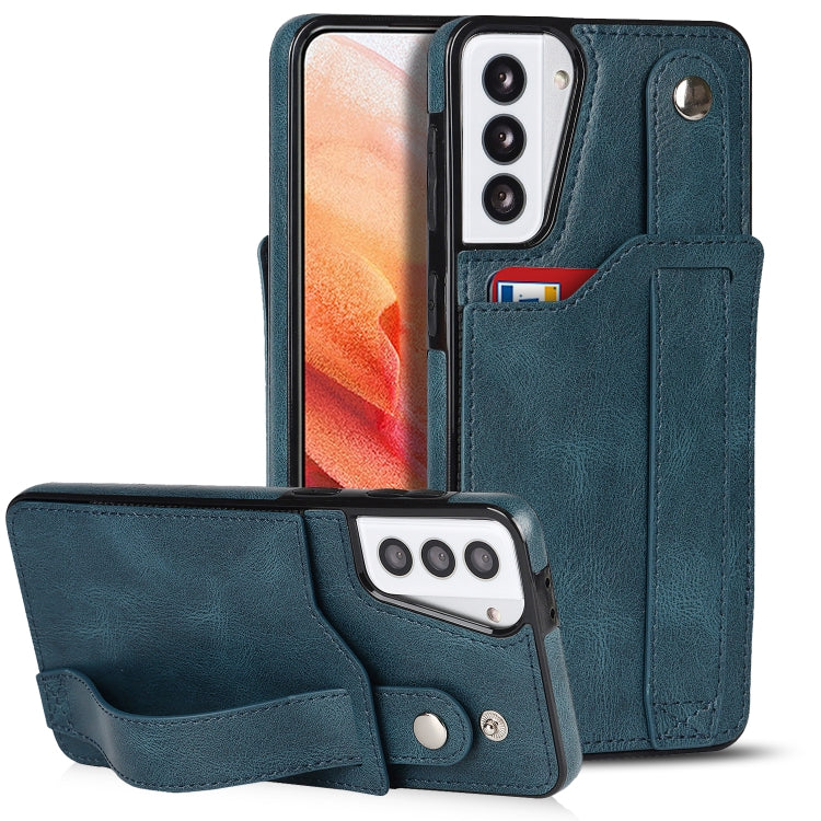 Crazy Horse Texture TPU antiurto + custodia in pelle PU con slot per schede e supporto per cinturino da polso, For Samsung Galaxy S21 5G, For Samsung Galaxy S21+ 5G, For Samsung Galaxy S21 Ultra 5G