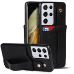 Crazy Horse Texture TPU antiurto + custodia in pelle PU con slot per schede e supporto per cinturino da polso, For Samsung Galaxy S21 5G, For Samsung Galaxy S21+ 5G, For Samsung Galaxy S21 Ultra 5G