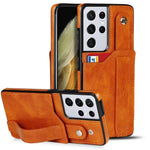 Crazy Horse Texture TPU antiurto + custodia in pelle PU con slot per schede e supporto per cinturino da polso, For Samsung Galaxy S21 5G, For Samsung Galaxy S21+ 5G, For Samsung Galaxy S21 Ultra 5G