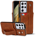Crazy Horse Texture TPU antiurto + custodia in pelle PU con slot per schede e supporto per cinturino da polso, For Samsung Galaxy S21 5G, For Samsung Galaxy S21+ 5G, For Samsung Galaxy S21 Ultra 5G