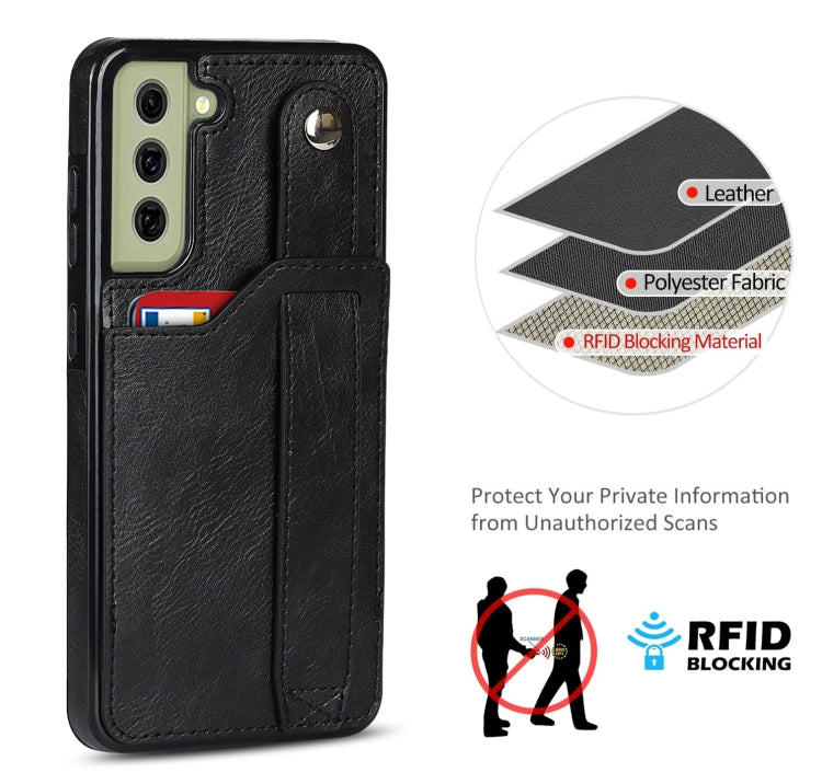 Crazy Horse Texture TPU antiurto + custodia in pelle PU con slot per schede e supporto per cinturino da polso, For Samsung Galaxy S21 FE, For Samsung Galaxy S20, For Samsung Galaxy S20+