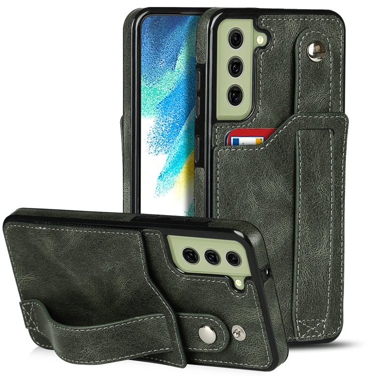 Crazy Horse Texture TPU antiurto + custodia in pelle PU con slot per schede e supporto per cinturino da polso, For Samsung Galaxy S21 FE, For Samsung Galaxy S20, For Samsung Galaxy S20+