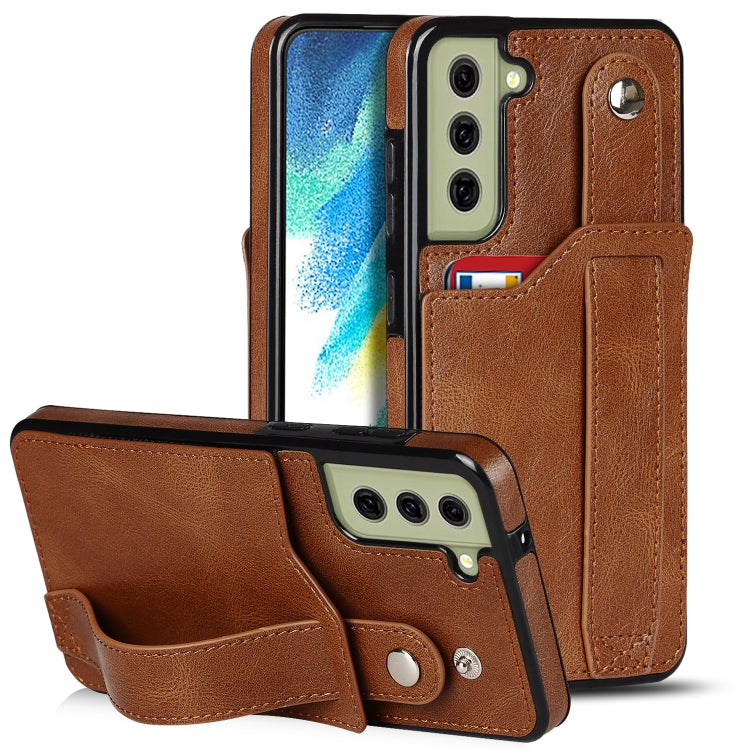 Crazy Horse Texture TPU antiurto + custodia in pelle PU con slot per schede e supporto per cinturino da polso, For Samsung Galaxy S21 FE, For Samsung Galaxy S20, For Samsung Galaxy S20+