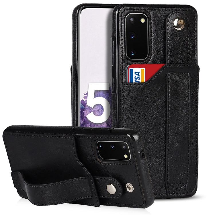 Crazy Horse Texture TPU antiurto + custodia in pelle PU con slot per schede e supporto per cinturino da polso, For Samsung Galaxy S21 FE, For Samsung Galaxy S20, For Samsung Galaxy S20+