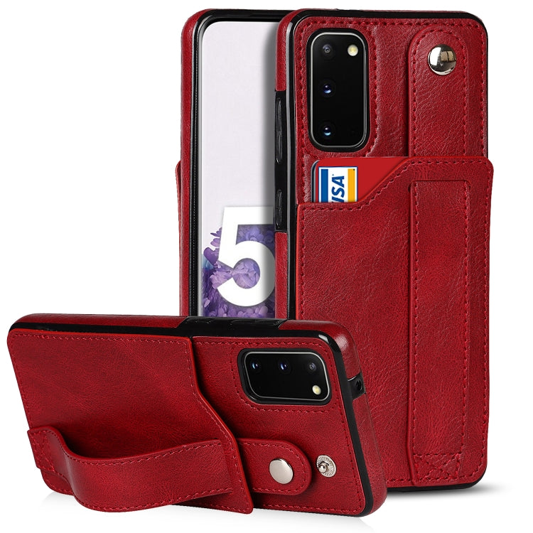 Crazy Horse Texture TPU antiurto + custodia in pelle PU con slot per schede e supporto per cinturino da polso, For Samsung Galaxy S21 FE, For Samsung Galaxy S20, For Samsung Galaxy S20+