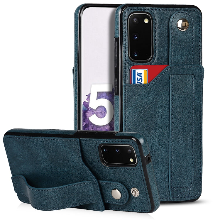 Crazy Horse Texture TPU antiurto + custodia in pelle PU con slot per schede e supporto per cinturino da polso, For Samsung Galaxy S21 FE, For Samsung Galaxy S20, For Samsung Galaxy S20+