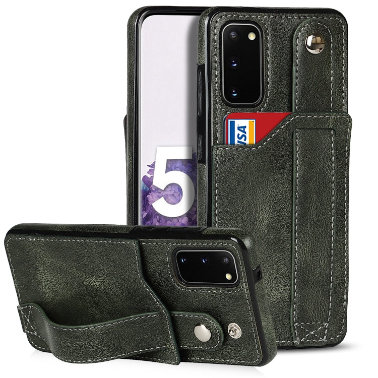 Crazy Horse Texture TPU antiurto + custodia in pelle PU con slot per schede e supporto per cinturino da polso, For Samsung Galaxy S21 FE, For Samsung Galaxy S20, For Samsung Galaxy S20+