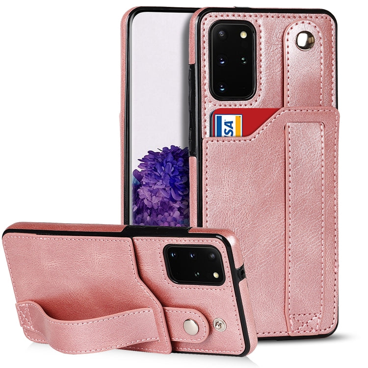 Crazy Horse Texture TPU antiurto + custodia in pelle PU con slot per schede e supporto per cinturino da polso, For Samsung Galaxy S21 FE, For Samsung Galaxy S20, For Samsung Galaxy S20+
