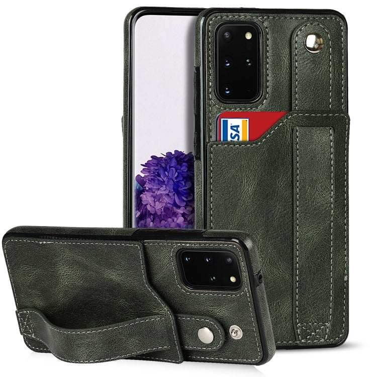 Crazy Horse Texture TPU antiurto + custodia in pelle PU con slot per schede e supporto per cinturino da polso, For Samsung Galaxy S21 FE, For Samsung Galaxy S20, For Samsung Galaxy S20+