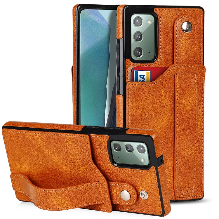 Crazy Horse Texture TPU antiurto + custodia in pelle PU con slot per schede e supporto per cinturino da polso, For Samsung Galaxy S20 Ultra, For Samsung Galaxy Note20, For Samsung Galaxy Note20 Ultra