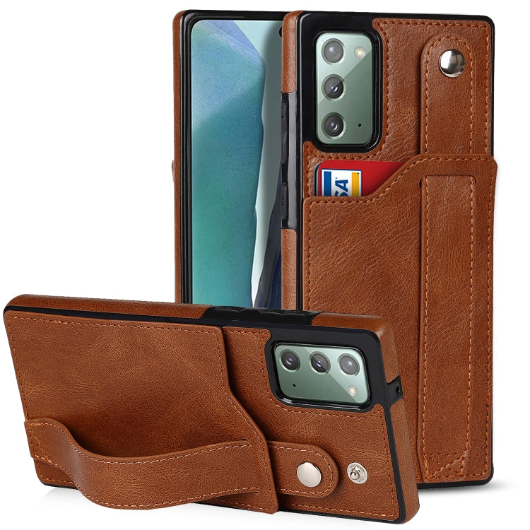 Crazy Horse Texture TPU antiurto + custodia in pelle PU con slot per schede e supporto per cinturino da polso, For Samsung Galaxy S20 Ultra, For Samsung Galaxy Note20, For Samsung Galaxy Note20 Ultra