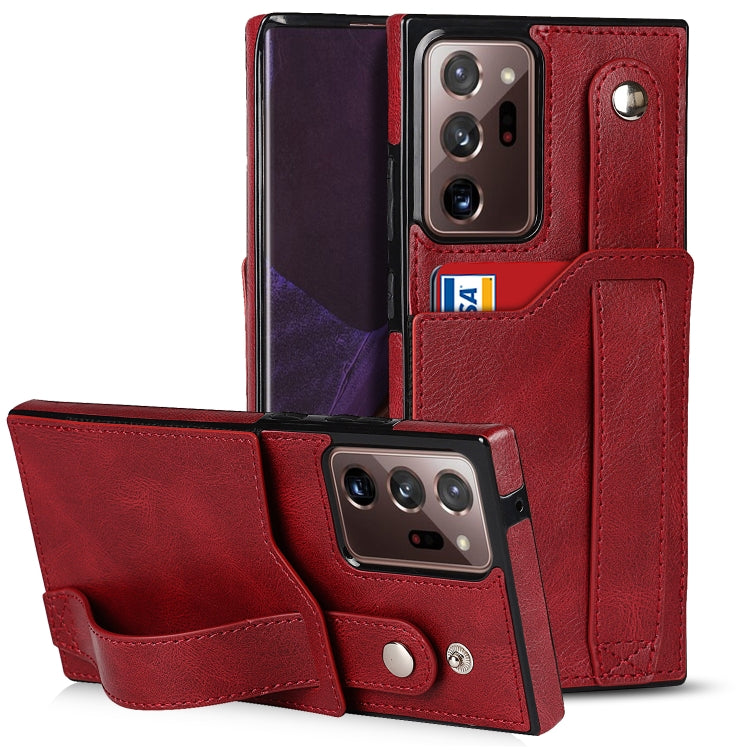 Crazy Horse Texture TPU antiurto + custodia in pelle PU con slot per schede e supporto per cinturino da polso, For Samsung Galaxy S20 Ultra, For Samsung Galaxy Note20, For Samsung Galaxy Note20 Ultra