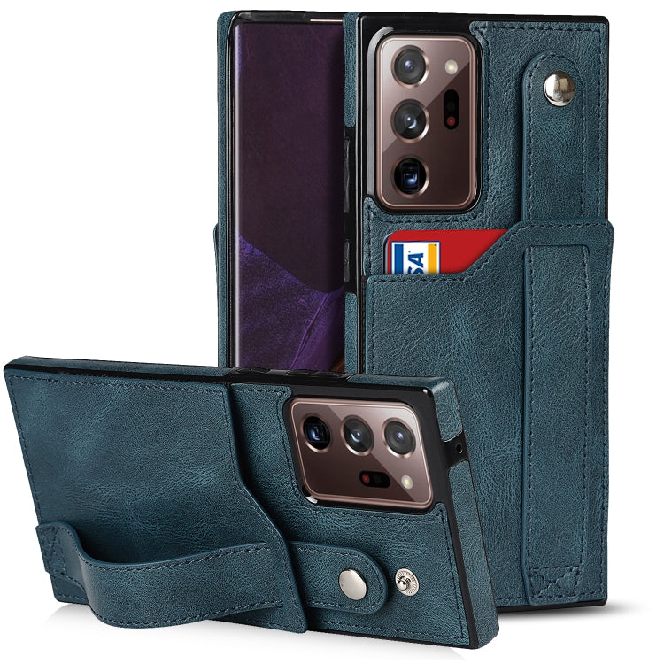 Crazy Horse Texture TPU antiurto + custodia in pelle PU con slot per schede e supporto per cinturino da polso, For Samsung Galaxy S20 Ultra, For Samsung Galaxy Note20, For Samsung Galaxy Note20 Ultra