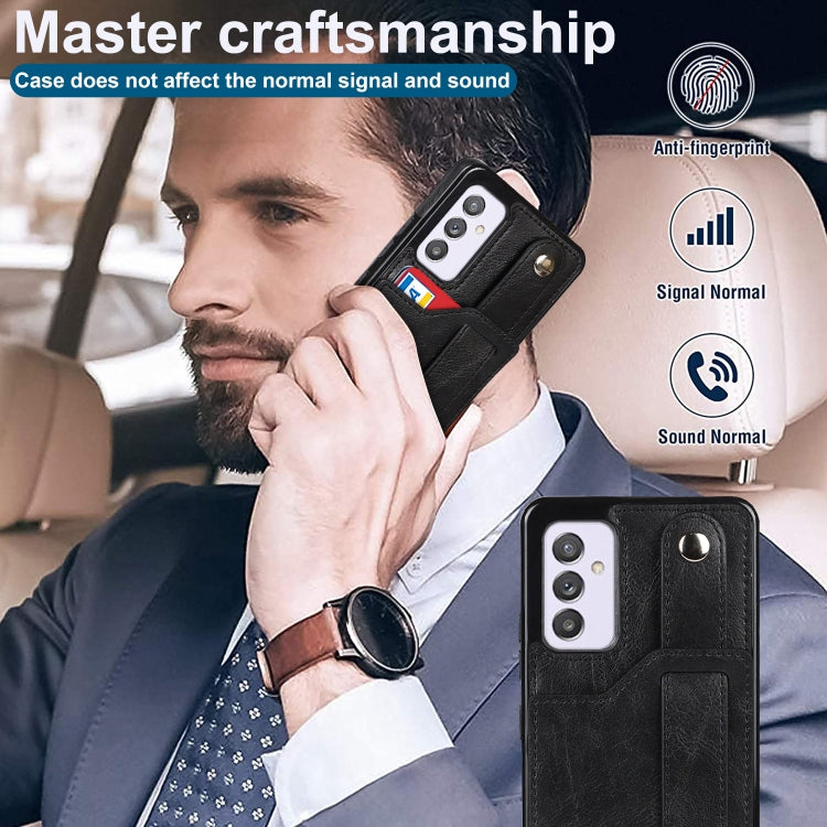 Crazy Horse Texture TPU antiurto + custodia in pelle PU con slot per schede e supporto per cinturino da polso, For Samsung Galaxy A82 5G, For Samsung Galaxy A72 5G / 4G, For Samsung Galaxy A52 5G / 4G