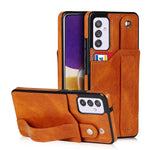 Crazy Horse Texture TPU antiurto + custodia in pelle PU con slot per schede e supporto per cinturino da polso, For Samsung Galaxy A82 5G, For Samsung Galaxy A72 5G / 4G, For Samsung Galaxy A52 5G / 4G