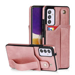 Crazy Horse Texture TPU antiurto + custodia in pelle PU con slot per schede e supporto per cinturino da polso, For Samsung Galaxy A82 5G, For Samsung Galaxy A72 5G / 4G, For Samsung Galaxy A52 5G / 4G