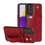 Crazy Horse Texture TPU antiurto + custodia in pelle PU con slot per schede e supporto per cinturino da polso, For Samsung Galaxy A82 5G, For Samsung Galaxy A72 5G / 4G, For Samsung Galaxy A52 5G / 4G