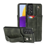 Crazy Horse Texture TPU antiurto + custodia in pelle PU con slot per schede e supporto per cinturino da polso, For Samsung Galaxy A82 5G, For Samsung Galaxy A72 5G / 4G, For Samsung Galaxy A52 5G / 4G