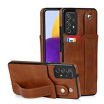 Crazy Horse Texture TPU antiurto + custodia in pelle PU con slot per schede e supporto per cinturino da polso, For Samsung Galaxy A82 5G, For Samsung Galaxy A72 5G / 4G, For Samsung Galaxy A52 5G / 4G