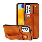 Crazy Horse Texture TPU antiurto + custodia in pelle PU con slot per schede e supporto per cinturino da polso, For Samsung Galaxy A82 5G, For Samsung Galaxy A72 5G / 4G, For Samsung Galaxy A52 5G / 4G