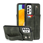 Crazy Horse Texture TPU antiurto + custodia in pelle PU con slot per schede e supporto per cinturino da polso, For Samsung Galaxy A82 5G, For Samsung Galaxy A72 5G / 4G, For Samsung Galaxy A52 5G / 4G