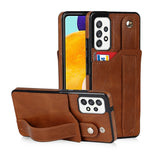 Crazy Horse Texture TPU antiurto + custodia in pelle PU con slot per schede e supporto per cinturino da polso, For Samsung Galaxy A82 5G, For Samsung Galaxy A72 5G / 4G, For Samsung Galaxy A52 5G / 4G