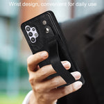Crazy Horse Texture TPU antiurto + custodia in pelle PU con slot per schede e supporto per cinturino da polso, For Samsung Galaxy A32 5G, For Samsung Galaxy A22 5G