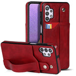 Crazy Horse Texture TPU antiurto + custodia in pelle PU con slot per schede e supporto per cinturino da polso, For Samsung Galaxy A32 5G, For Samsung Galaxy A22 5G
