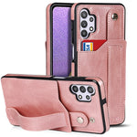 Crazy Horse Texture TPU antiurto + custodia in pelle PU con slot per schede e supporto per cinturino da polso, For Samsung Galaxy A32 5G, For Samsung Galaxy A22 5G