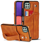 Crazy Horse Texture TPU antiurto + custodia in pelle PU con slot per schede e supporto per cinturino da polso, For Samsung Galaxy A32 5G, For Samsung Galaxy A22 5G