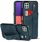 Crazy Horse Texture TPU antiurto + custodia in pelle PU con slot per schede e supporto per cinturino da polso, For Samsung Galaxy A32 5G, For Samsung Galaxy A22 5G