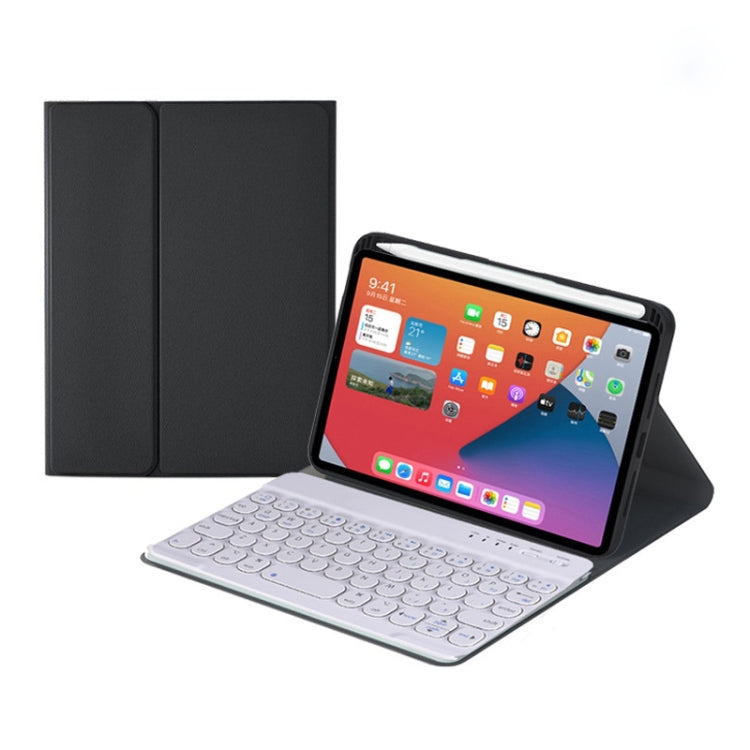 HY006 Tasti rotondi Custodia in pelle per tastiera Bluetooth staccabile con supporto per iPad mini 6, HY006