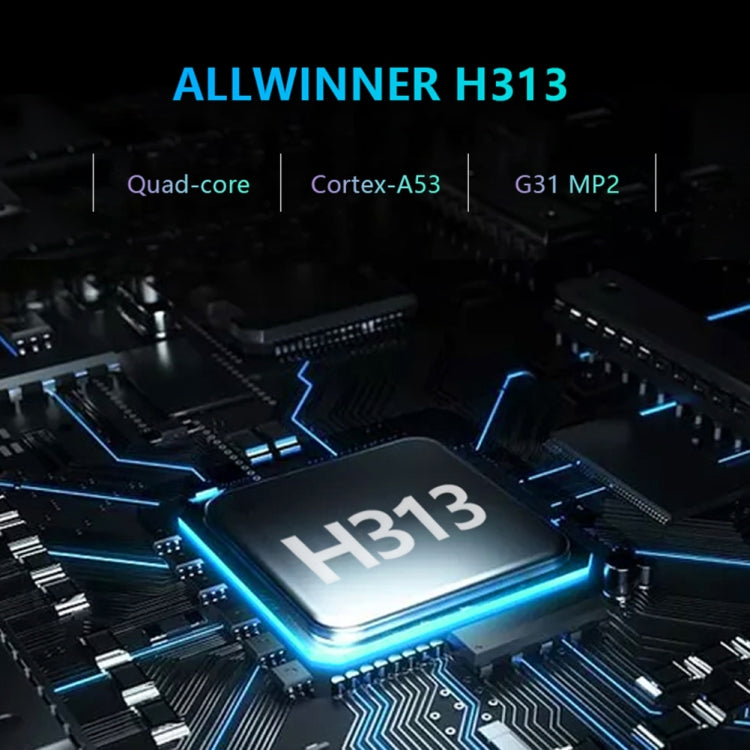 T95MINI 4K HD Network TV Set Top Box, Android 10.0, Allwinner H313 Quad Core 64-bit Cortex-A53, 1GB + 8GB, Supporto 2.4G WiFi, HDMI, AV, LAN, USB 2.0,, EU Plug, US Plug, UK Plug, AU Plug