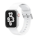 Cinturino di ricambio per cinturino con fibbia in silicone monocolore per Apple Watch Series, 7 41mm / 6 & SE & 5 & 4 40mm / 3 & 2 & 1 38mm, 7 45mm / 6 & SE & 5 & 4 44mm / 3 & 2 & 1 42mm