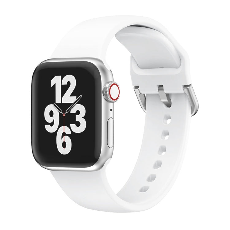 Cinturino di ricambio per cinturino con fibbia in silicone monocolore per Apple Watch Series, 7 41mm / 6 & SE & 5 & 4 40mm / 3 & 2 & 1 38mm, 7 45mm / 6 & SE & 5 & 4 44mm / 3 & 2 & 1 42mm