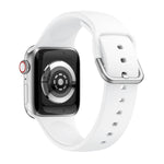 Cinturino di ricambio per cinturino con fibbia in silicone monocolore per Apple Watch Series, 7 41mm / 6 & SE & 5 & 4 40mm / 3 & 2 & 1 38mm, 7 45mm / 6 & SE & 5 & 4 44mm / 3 & 2 & 1 42mm