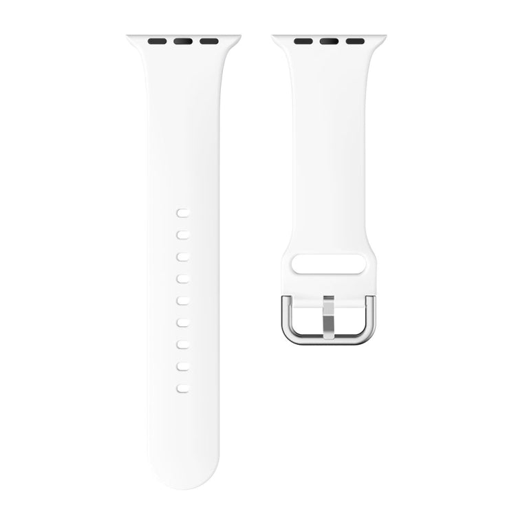 Cinturino di ricambio per cinturino con fibbia in silicone monocolore per Apple Watch Series, 7 41mm / 6 & SE & 5 & 4 40mm / 3 & 2 & 1 38mm, 7 45mm / 6 & SE & 5 & 4 44mm / 3 & 2 & 1 42mm
