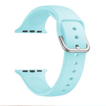 Cinturino di ricambio per cinturino con fibbia in silicone monocolore per Apple Watch Series, 7 41mm / 6 & SE & 5 & 4 40mm / 3 & 2 & 1 38mm, 7 45mm / 6 & SE & 5 & 4 44mm / 3 & 2 & 1 42mm
