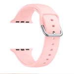 Cinturino di ricambio per cinturino con fibbia in silicone monocolore per Apple Watch Series, 7 41mm / 6 & SE & 5 & 4 40mm / 3 & 2 & 1 38mm, 7 45mm / 6 & SE & 5 & 4 44mm / 3 & 2 & 1 42mm