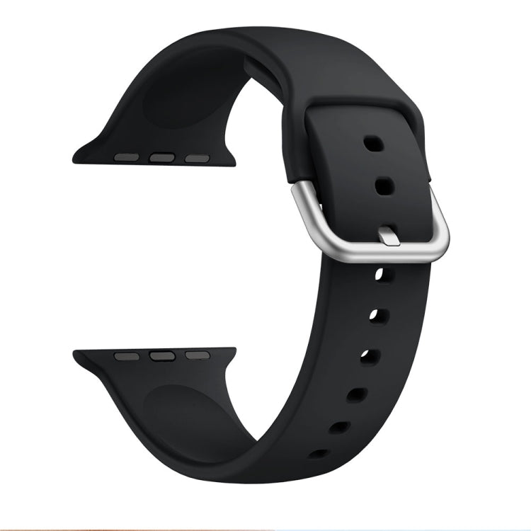 Cinturino di ricambio per cinturino con fibbia in silicone monocolore per Apple Watch Series, 7 41mm / 6 & SE & 5 & 4 40mm / 3 & 2 & 1 38mm, 7 45mm / 6 & SE & 5 & 4 44mm / 3 & 2 & 1 42mm