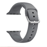 Cinturino di ricambio per cinturino con fibbia in silicone monocolore per Apple Watch Series, 7 41mm / 6 & SE & 5 & 4 40mm / 3 & 2 & 1 38mm, 7 45mm / 6 & SE & 5 & 4 44mm / 3 & 2 & 1 42mm