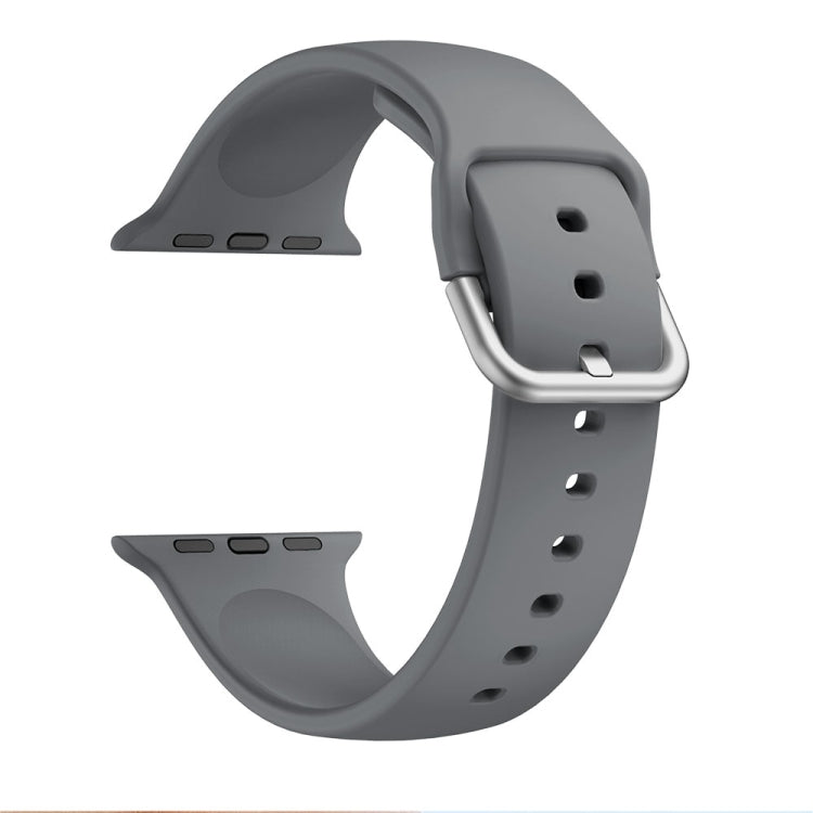 Cinturino di ricambio per cinturino con fibbia in silicone monocolore per Apple Watch Series, 7 41mm / 6 & SE & 5 & 4 40mm / 3 & 2 & 1 38mm, 7 45mm / 6 & SE & 5 & 4 44mm / 3 & 2 & 1 42mm