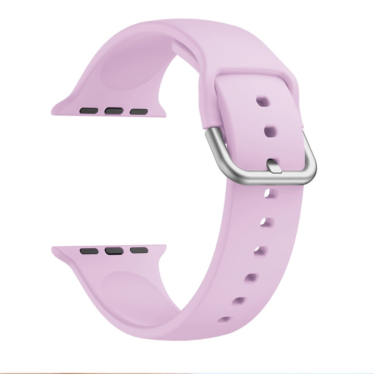 Cinturino di ricambio per cinturino con fibbia in silicone monocolore per Apple Watch Series, 7 41mm / 6 & SE & 5 & 4 40mm / 3 & 2 & 1 38mm, 7 45mm / 6 & SE & 5 & 4 44mm / 3 & 2 & 1 42mm