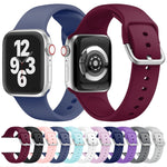 Cinturino di ricambio per cinturino con fibbia in silicone monocolore per Apple Watch Series, 7 41mm / 6 & SE & 5 & 4 40mm / 3 & 2 & 1 38mm, 7 45mm / 6 & SE & 5 & 4 44mm / 3 & 2 & 1 42mm