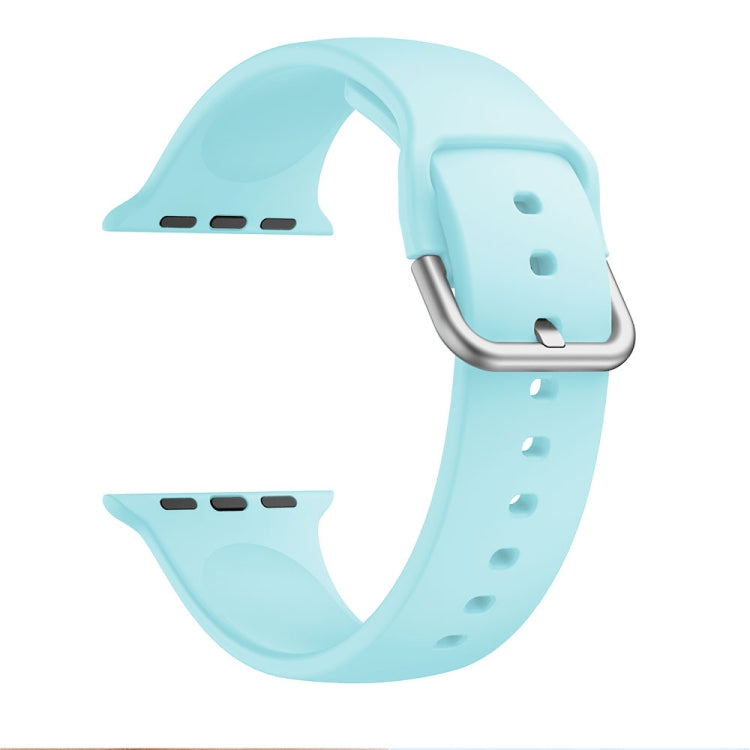 Cinturino di ricambio per cinturino con fibbia in silicone monocolore per Apple Watch Series, 7 41mm / 6 & SE & 5 & 4 40mm / 3 & 2 & 1 38mm, 7 45mm / 6 & SE & 5 & 4 44mm / 3 & 2 & 1 42mm