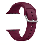 Cinturino di ricambio per cinturino con fibbia in silicone monocolore per Apple Watch Series, 7 41mm / 6 & SE & 5 & 4 40mm / 3 & 2 & 1 38mm, 7 45mm / 6 & SE & 5 & 4 44mm / 3 & 2 & 1 42mm