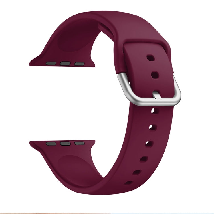 Cinturino di ricambio per cinturino con fibbia in silicone monocolore per Apple Watch Series, 7 41mm / 6 & SE & 5 & 4 40mm / 3 & 2 & 1 38mm, 7 45mm / 6 & SE & 5 & 4 44mm / 3 & 2 & 1 42mm