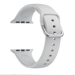 Cinturino di ricambio per cinturino con fibbia in silicone monocolore per Apple Watch Series, 7 41mm / 6 & SE & 5 & 4 40mm / 3 & 2 & 1 38mm, 7 45mm / 6 & SE & 5 & 4 44mm / 3 & 2 & 1 42mm