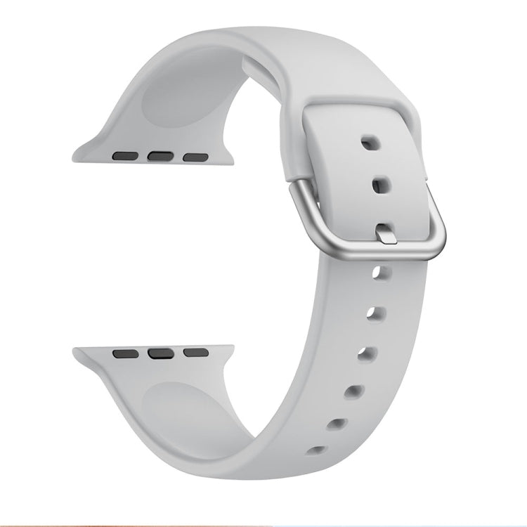 Cinturino di ricambio per cinturino con fibbia in silicone monocolore per Apple Watch Series, 7 41mm / 6 & SE & 5 & 4 40mm / 3 & 2 & 1 38mm, 7 45mm / 6 & SE & 5 & 4 44mm / 3 & 2 & 1 42mm